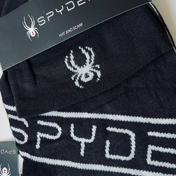 SPYDER Men's Reversible Hat & Scarf Set NWT - Picture 4 of 7